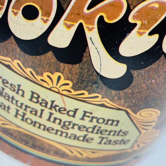 Vintage CHEINCO Homestead All Natural Cookies Tin Jar: 70s Kitchen Decor - Picture 10 of 12